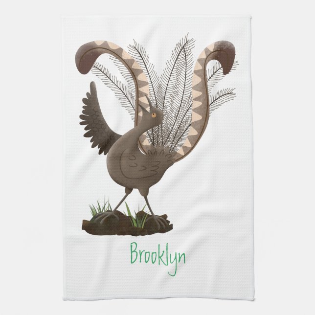 Linge De Cuisine Illustration de superbe et superbe lyrebird (Vertical)