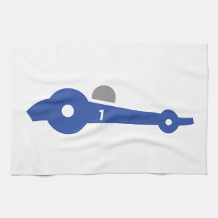 Linge De Cuisine Illustration de voiture de course imprimée sur des