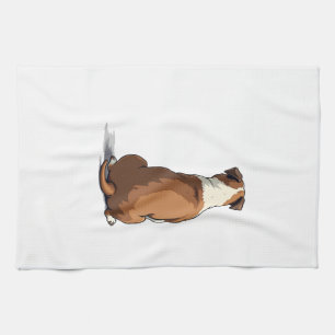 Linge De Cuisine Illustration de vue arrière de bouledogue vintage