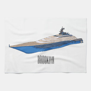 Linge De Cuisine Illustration de yacht