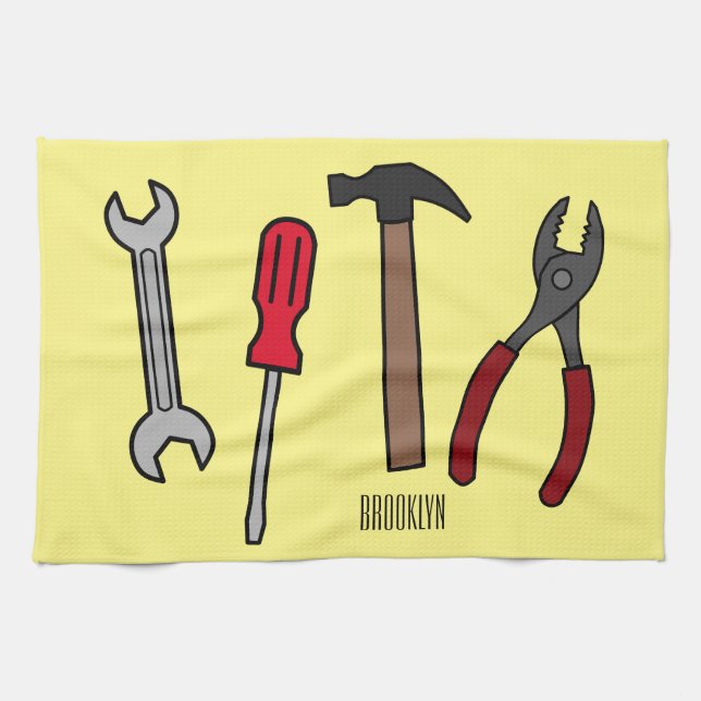 Linge De Cuisine Illustration des outils de menuiserie (Horizontal)