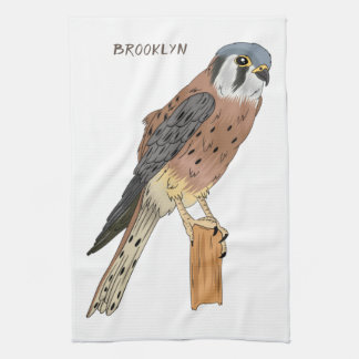 Linge De Cuisine Illustration d'oiseau américain Kestrel