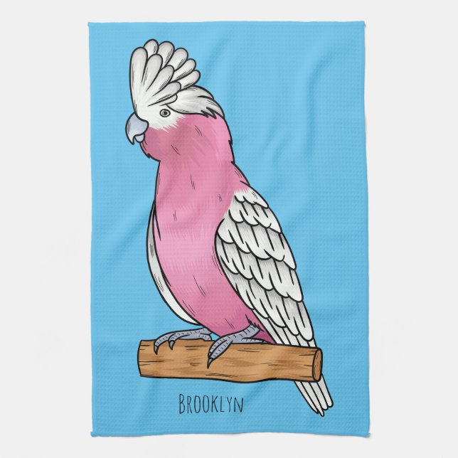Linge De Cuisine Illustration d'oiseau de Galah (Vertical)