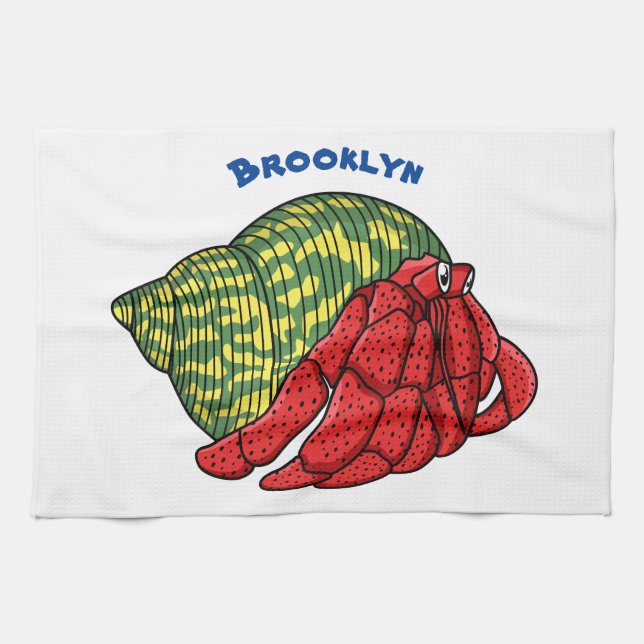 Linge De Cuisine Illustration du crabe mignon (Horizontal)
