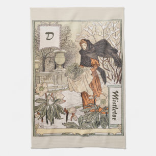 Linge De Cuisine Illustration du jardin d'hiver de décembre Art nou