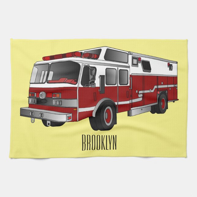 Linge De Cuisine Illustration du moteur à incendie (Horizontal)