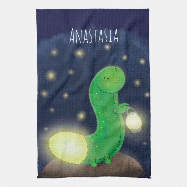 Linge De Cuisine Illustration du ver vert mou (Vertical)