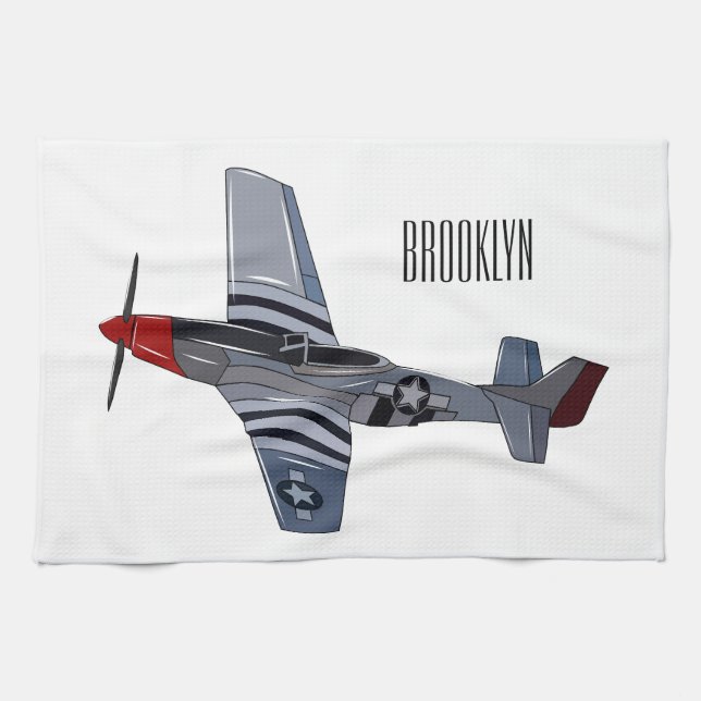 Linge De Cuisine Illustration d'un avion de chasse-bombardier (Horizontal)