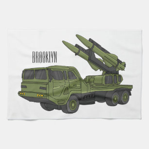 Linge De Cuisine Illustration d'un camion de missiles militaires