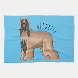 Linge De Cuisine Illustration d'un chien hound afghan