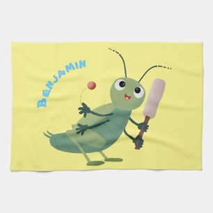 Linge De Cuisine Illustration d'un insecte du cricket vert mou