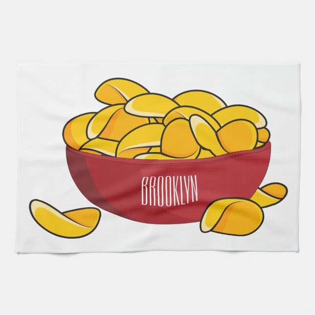 Linge De Cuisine Illustration d'une puce de pomme de terre (Horizontal)