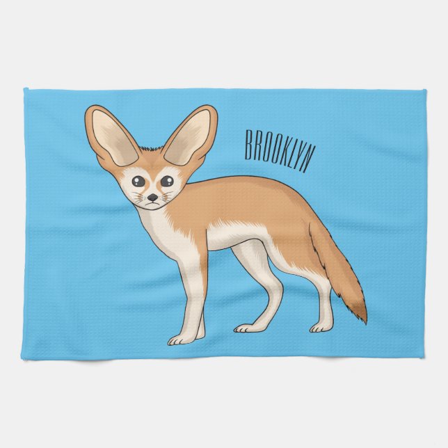 Linge De Cuisine Illustration Fennec fox (Horizontal)