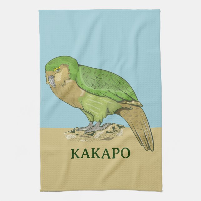 Linge De Cuisine Illustration Kakapo (Vertical)