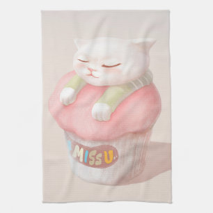 Linge De Cuisine Illustration Miss You Cupcake
