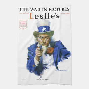 Linge De Cuisine Illustration patriotique vintage de l'oncle Sam po