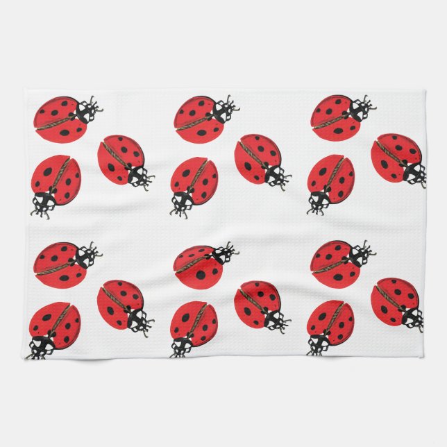 Linge De Cuisine Illustration Red Lady Bug (Horizontal)