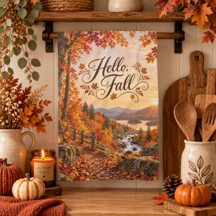 Linge De Cuisine Illustration rustique de la saison d'automne