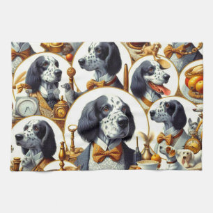 Linge De Cuisine Illustration vintage Anglais Setter