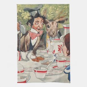Linge De Cuisine Illustration vintage d'Alice à la fête de thé du C