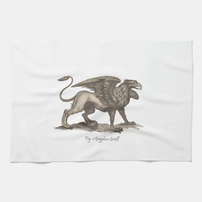 Linge De Cuisine illustration vintage griffin (gryphus greiff). (Horizontal)