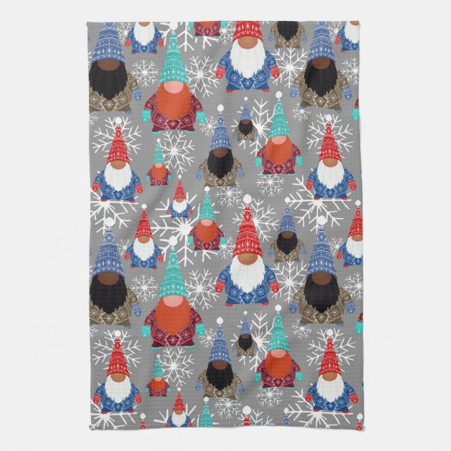 Linge De Cuisine Illustrations de flocon de neige Gnome Motif de No (Vertical)