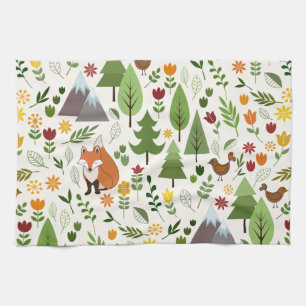 Linge De Cuisine Illustrations scandinaves de style sur le motif