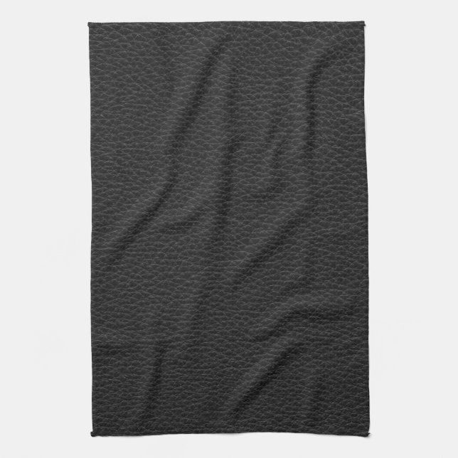 Linge De Cuisine Image de cuir noir (Vertical)