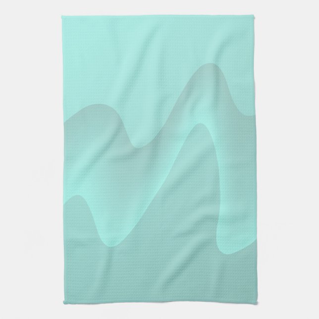 Linge De Cuisine Image en pastel de remous d'abrégé sur turquoise (Vertical)