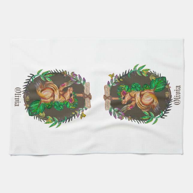 Linge De Cuisine Imaginaire Brussels sprout badger - mignon blairea (Horizontal)