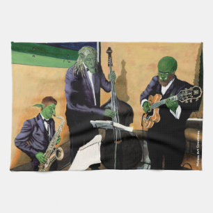 Linge De Cuisine Imaginaire Jazz Blues Musiciens Art Cuisine Servie