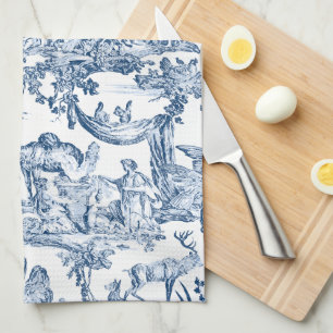 Linge De Cuisine Imaginaire Mythique Créatures Vintage Toile-Blue