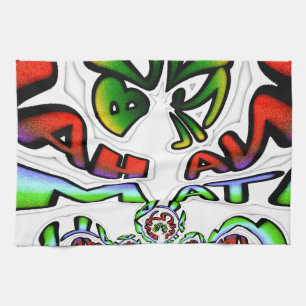 Linge De Cuisine Impression d'art de graffiti Hakuna Matata colorée