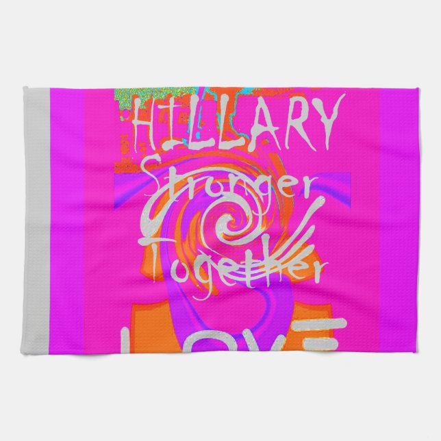 Linge De Cuisine Impression d'art Hillary Inspiration en rose (Horizontal)