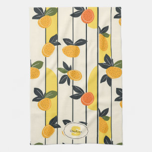 Linge De Cuisine Impression de fruits citriques jaunes ensoleillés