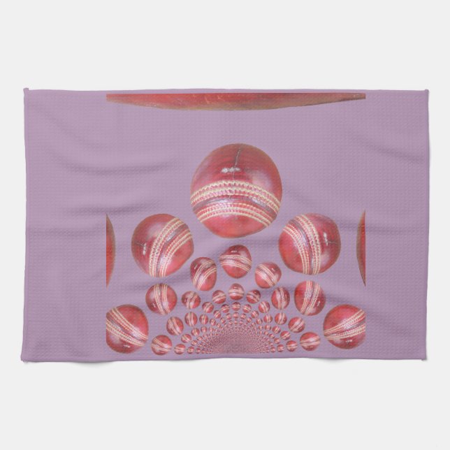Linge De Cuisine Impression de la balle de cricket de Sports Lover (Horizontal)