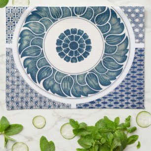 Linge De Cuisine Impression d'ornement floral classique