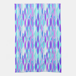 Linge De Cuisine Impression du ruban du milieu du siècle - violet e
