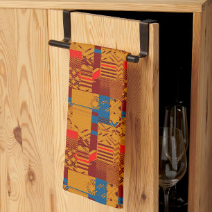 Linge De Cuisine Impression géométrique afrocentrique 