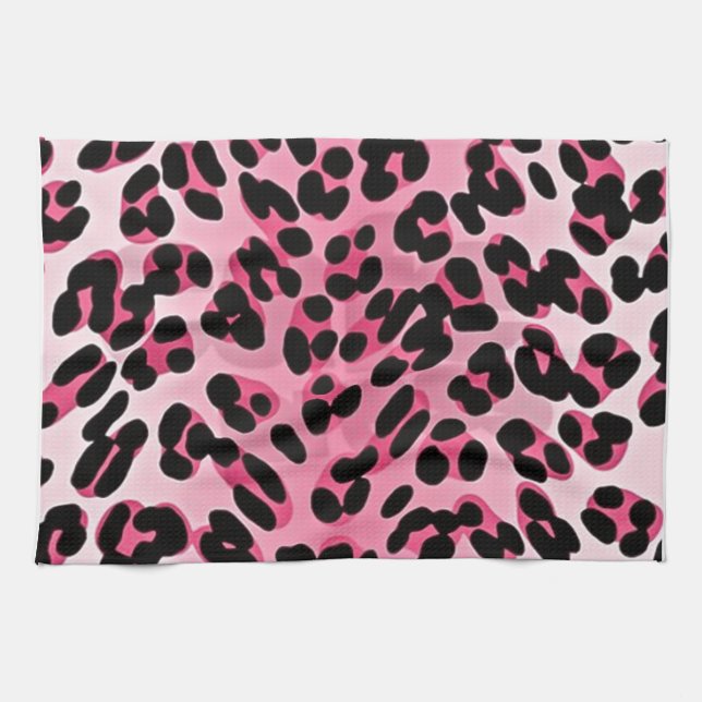 Linge De Cuisine Impression guépard rose RAB Rockabilly (Horizontal)