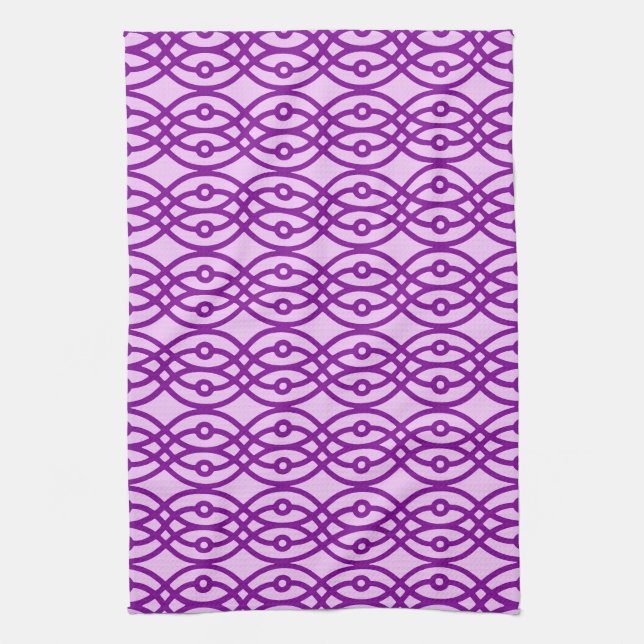 Linge De Cuisine Impression kimono, lavande et violet (Vertical)