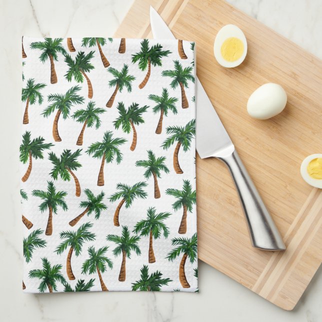 Linge De Cuisine Impression Palm Tree (Quart Plié)