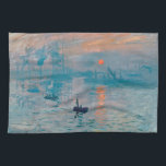 Linge De Cuisine Impression Sunrise Claude Monet<br><div class="desc">Monet Impressionnism Peinture - Le nom de ce tableau est Impression,  Lever de soleil,  un célèbre tableau de Claude Monet impressionniste français peint en 1872 et montré à l'exposition des impressionnistes à Paris en 1874. Sunrise montre le port du Havre.</div>