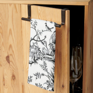 Linge De Cuisine Impression Toile Noire