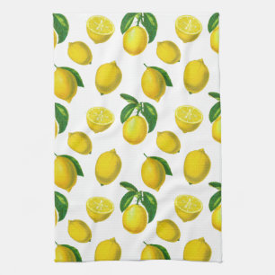 Linge De Cuisine Impression vintage de citron végétal