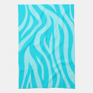 Linge De Cuisine Impression Zebra Turquoise