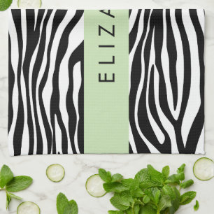 Linge De Cuisine Impression Zèbre, Grilles, Noir Et Blanc, Votre No