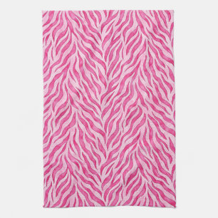 Linge De Cuisine Imprimé Zèbre Rose Vibrant