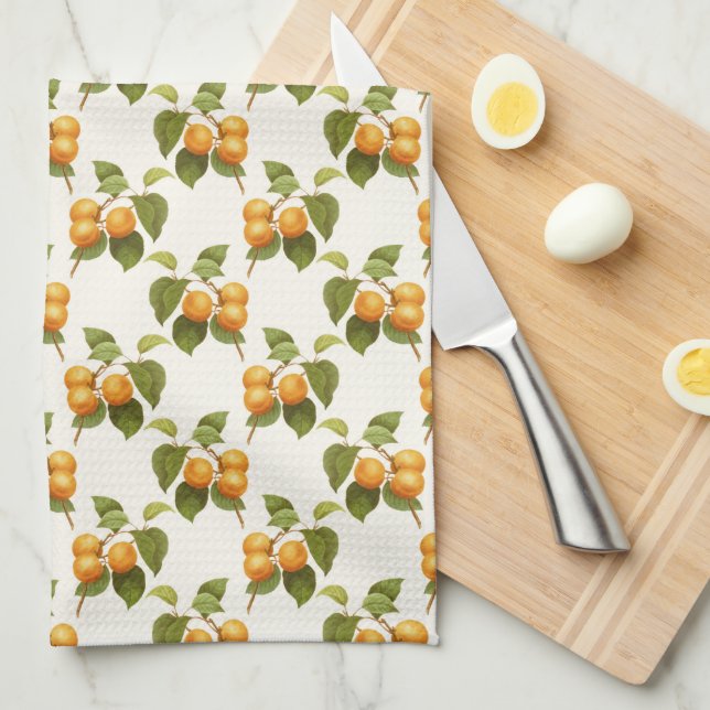 Linge De Cuisine Imprimer Apricot (Quart Plié)