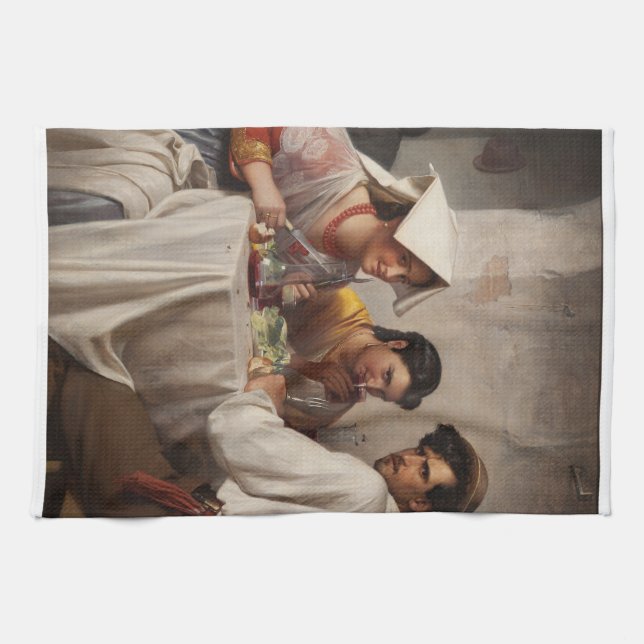 Linge De Cuisine "In a Roman Osteria" 1886 Carl Heinrich Bloch (Horizontal)